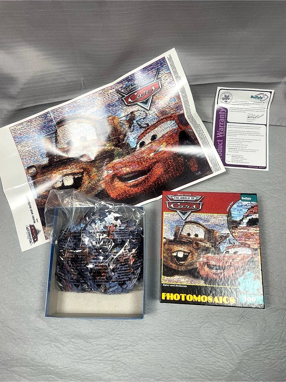 Disney Pixar Cars Lightning McQueen Photomosaic Jigsaw Puzzle 300 Pc - Sealed!